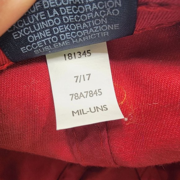 Tommy Hilfiger Embroidered Ardin Hat Cap Red Casual Adjustable Lightweight - Picture 10 of 11